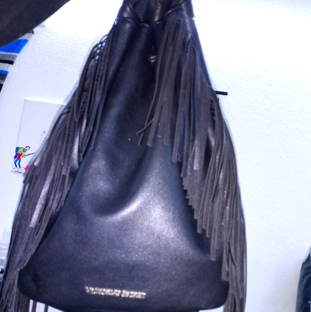 Victoria's secret leather backpack purse